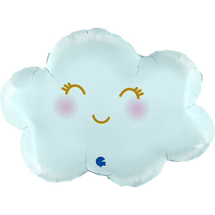 30In Satin Pastel Blue Cloud Foil Balloon