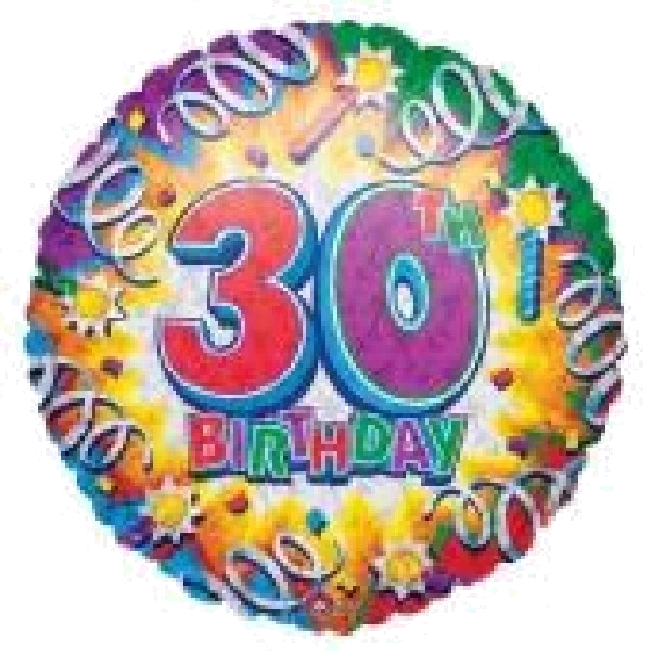 18IN 30TH BIRTHDAY FOIL BALLOON