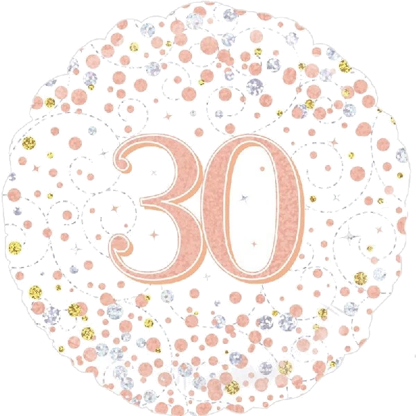 18IN SPARKLING FIZZ 30TH B/DAY FOIL