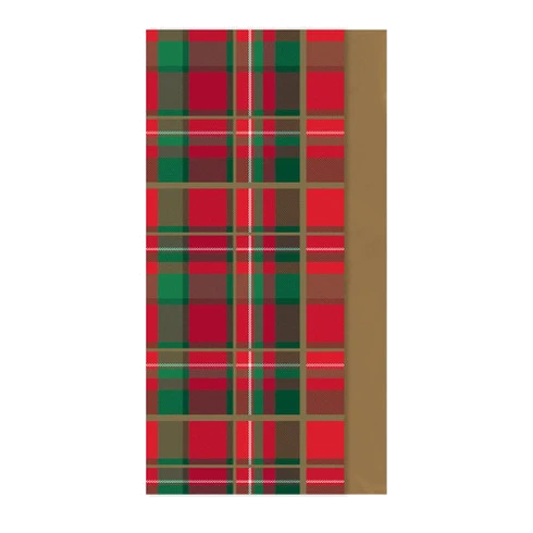 8PC TARTAN TISSUE PAPER SHEETS 12S