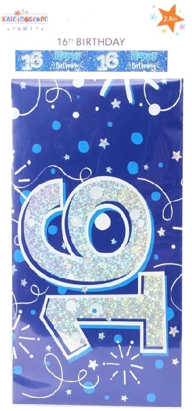 9FT MALE 16TH BIRTHDAY BANNER
