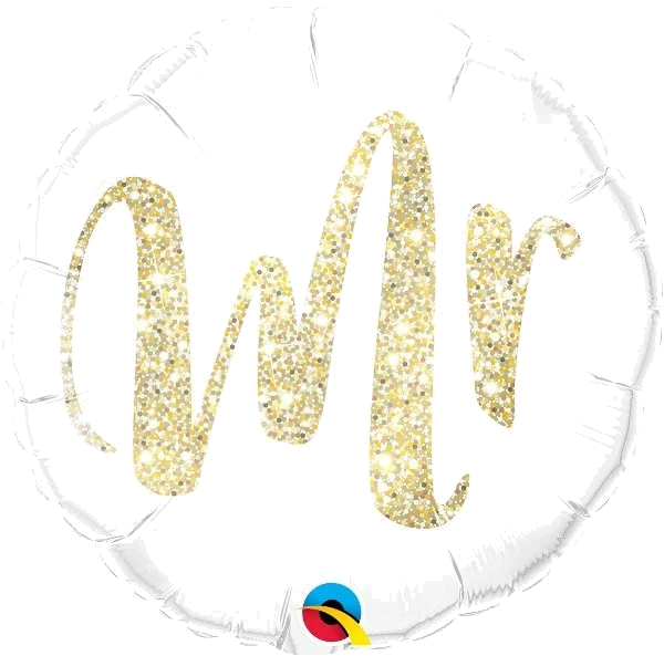 MR. GLITTER GOLD 18IN FOIL BALLOON