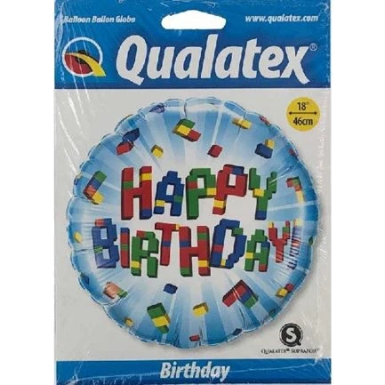 18In Bday Exploding Blocks Foil