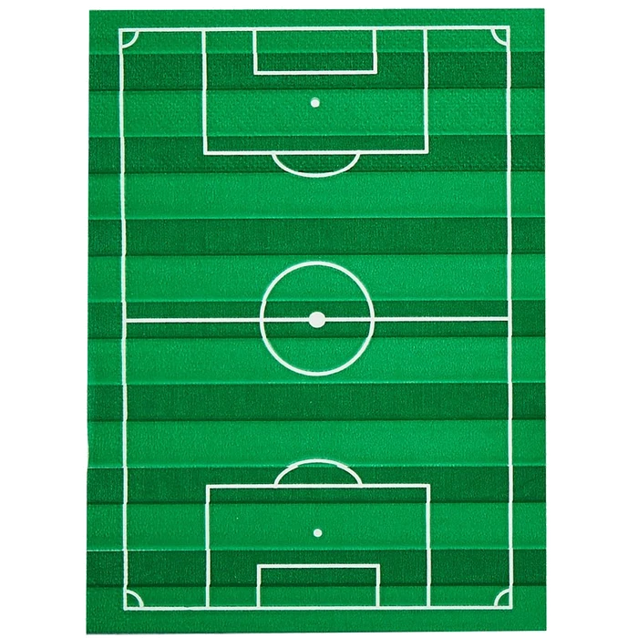 16Pk Football Pitch Paper Napkins