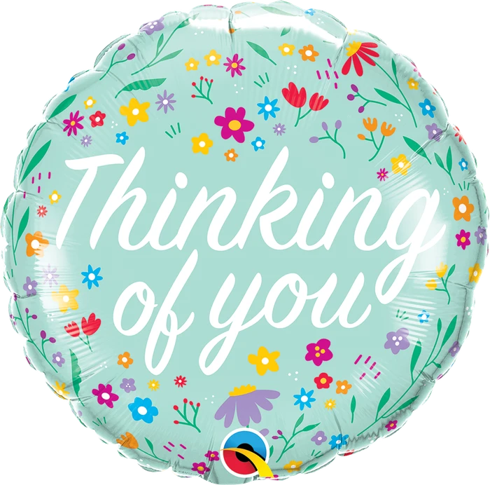 18In Thinking Of You Petite Floral Foil Balloon