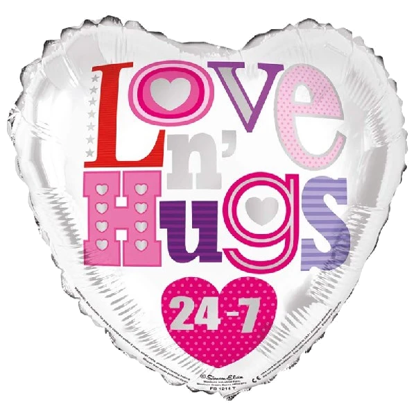 18IN LOVE N HUGS FOIL BALLOON