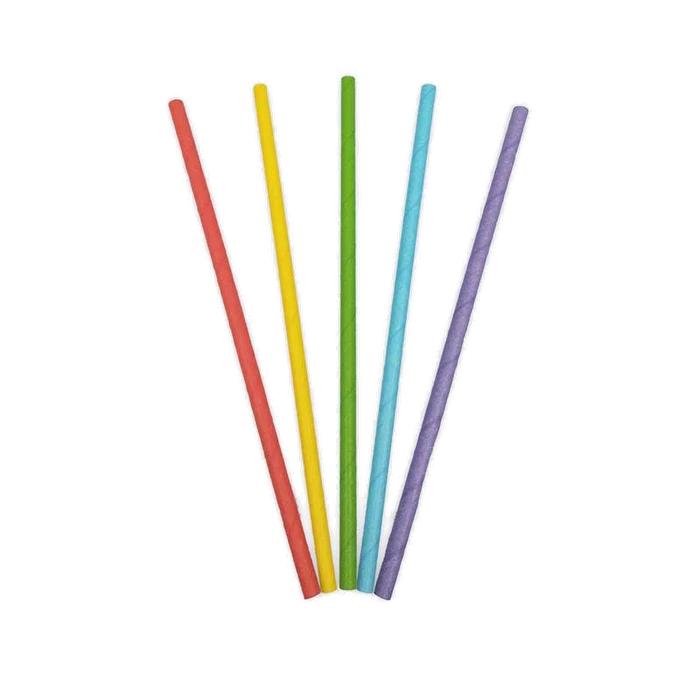 50Pk 5 Colours Paper Drinking Straws