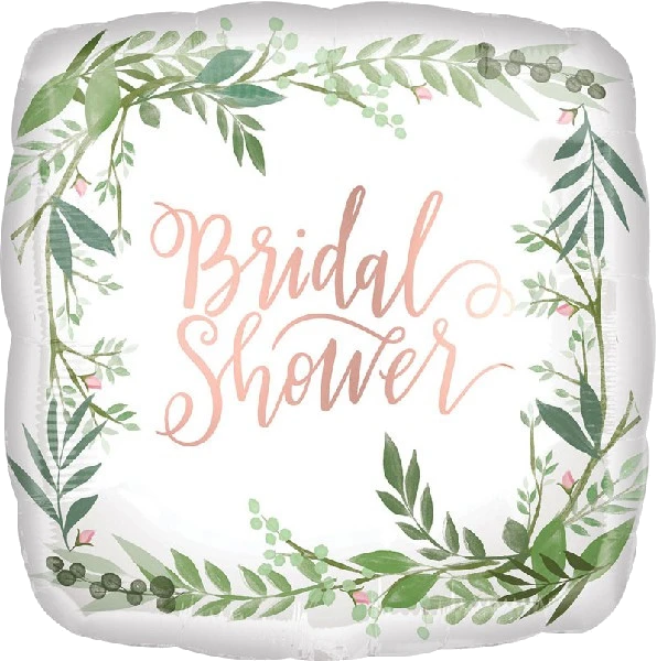 18IN LOVE & LEAVES BRIDAL FOIL BALLOON