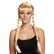 Long Blonde Wig With Plaits