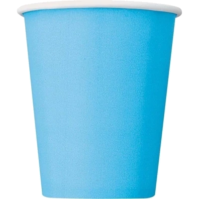 Unique Cups Paper Powder Blue 9Oz 14Pcs