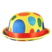 Adult Clown Bowler Hat
