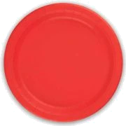8PK 23cm RED PAPER PLATES