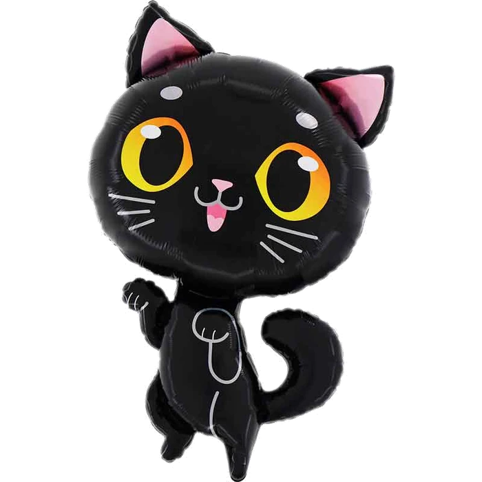 28In Black Cat Foil Balloon