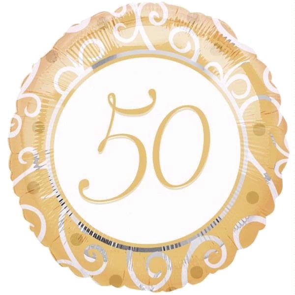 18IN GOLDEN ANNIVERSARY FOIL BALLOON