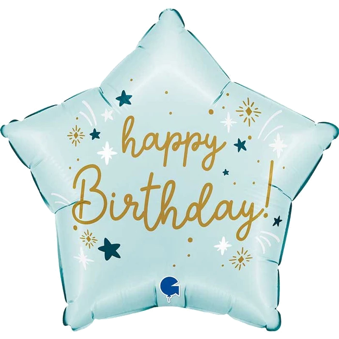 18In Blue Birthday Foil Balloon