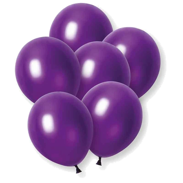 8PK 12in PURPLE PEARLISED BA