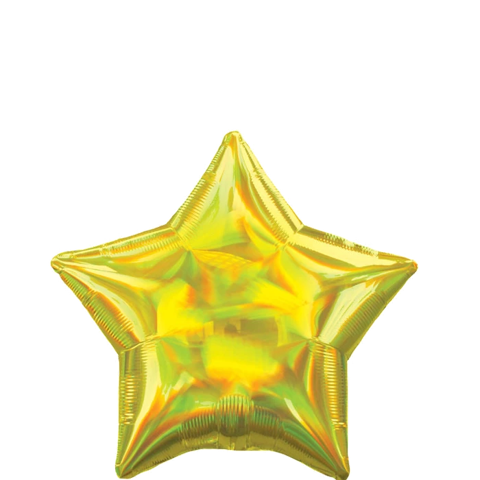 19In Iridescent Yellow Star Foil