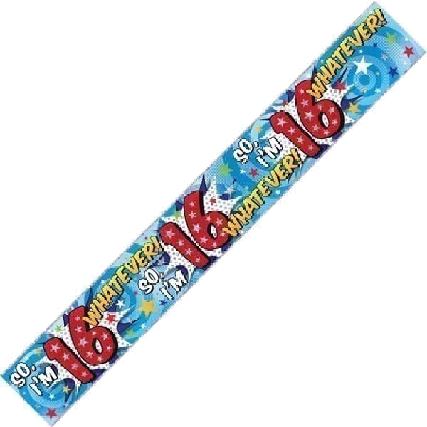 9FT AGE 16 BOY WALL BANNER