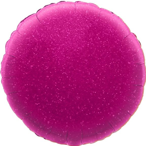 Fuchsia Holographic Round 18In Foil