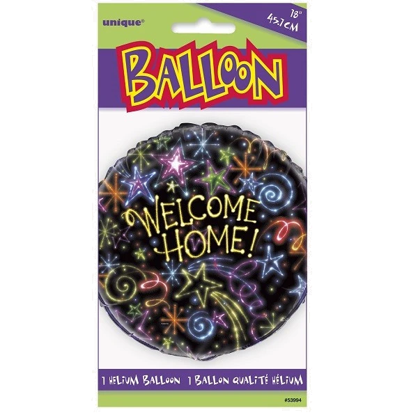 18IN NEON WELCOME HOME FOIL BALLOON