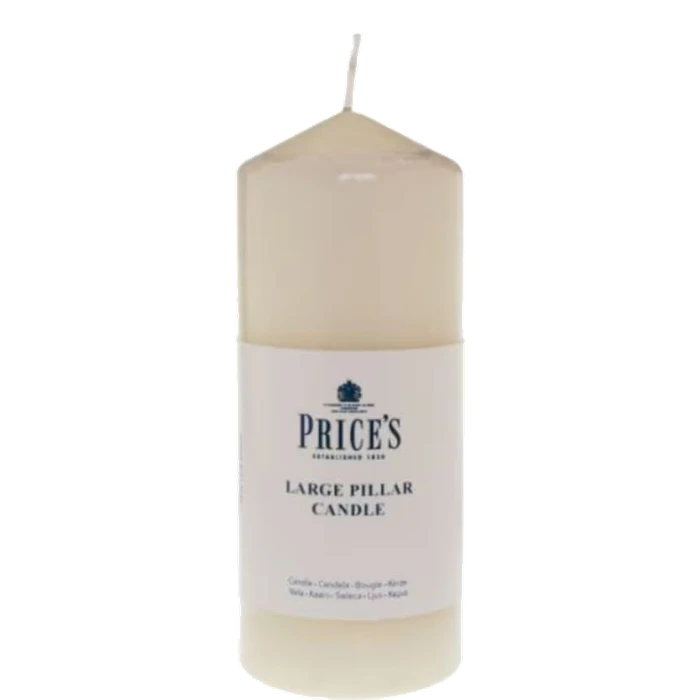 Prices pillar candle ivory 50hr