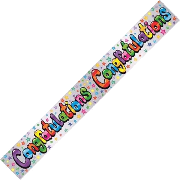 CONGRATULATIONS 9FT BANNER