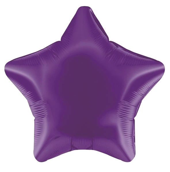19In Purple Star Foil Balloon