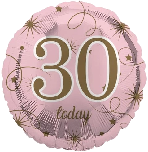 18In Age 30 Pink Foil Balloon