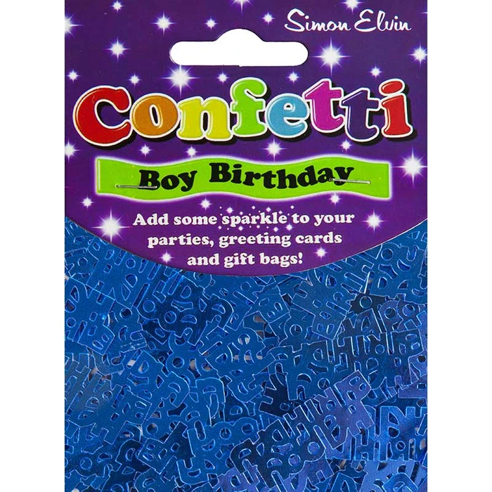 Happy Birthday Blue Confetti 2