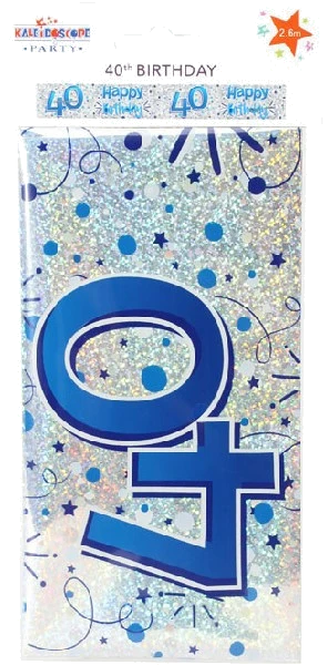 9FT MALE 40TH BIRTHDAY BANNER