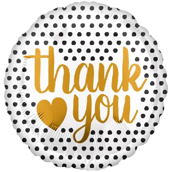 18IN THANK YOU MODERN DOTS FOIL BALLOON