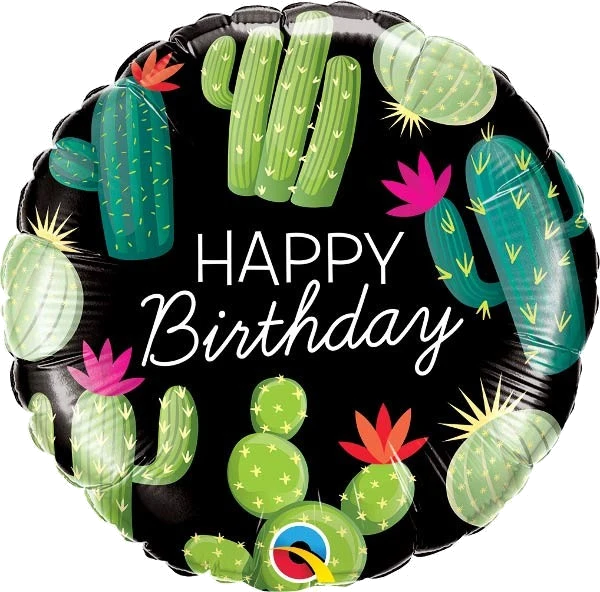 18IN B/DAY CACTUSES FOIL BALLOON