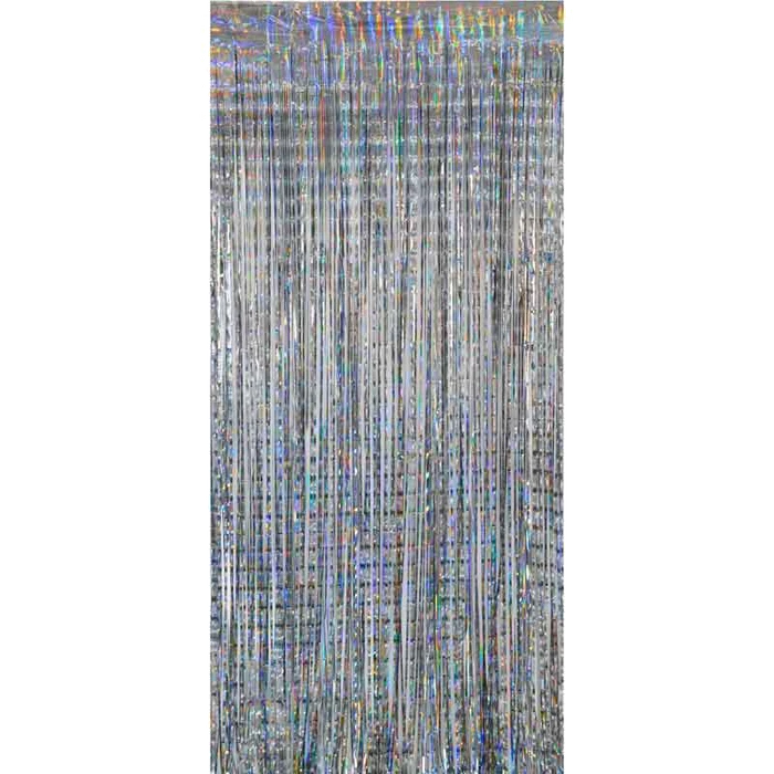 IRIDESCENT SILVER FOIL DOOR CURTAIN