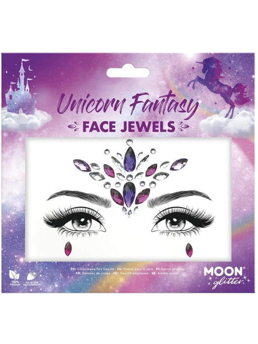 Moon Glitter Face Jewels, Unicorn Fantasy