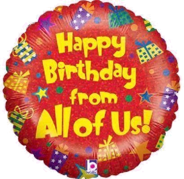 18IN FROM ALL OF US FOIL BALLOON