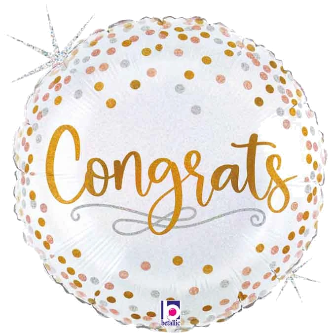 18In Congrats Confetti Foil Balloon