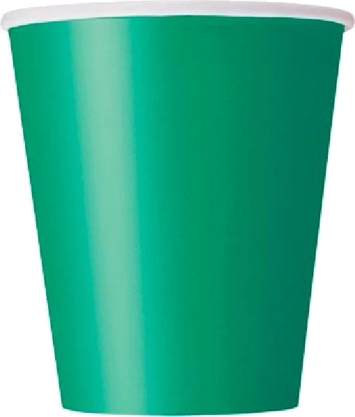 14PK EMERALD GREEN 9OZ CUPS