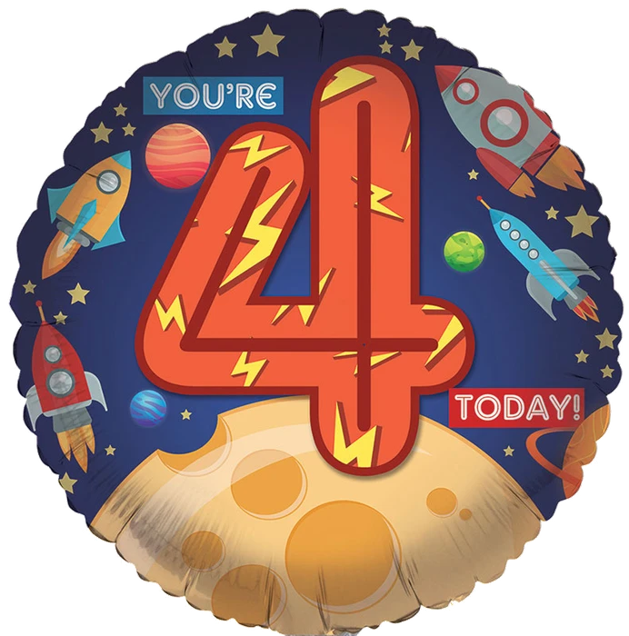 18In Age 4 Male Foil Balloon