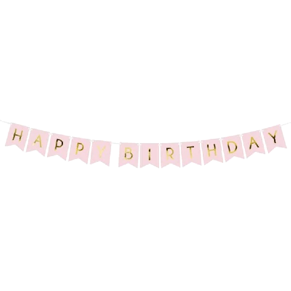 1.75M Pink Happy Birthday Fla