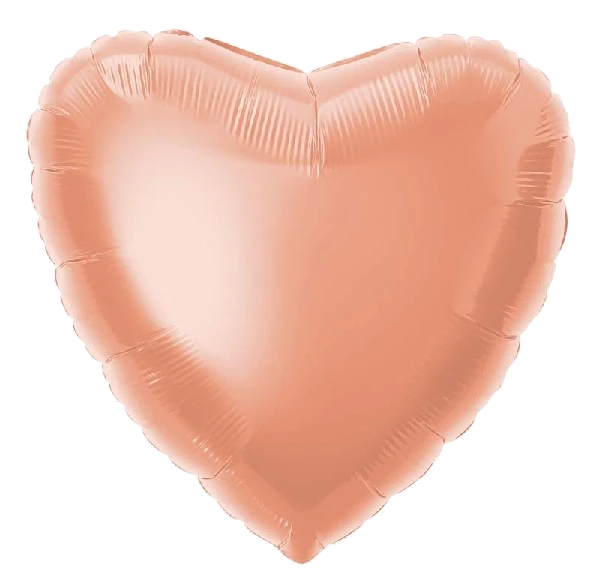 18In Rose Gold Heart Foil Balloon 2