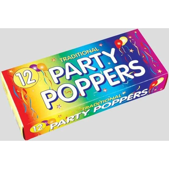 12Pk Party Poppers 12S