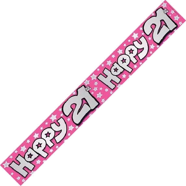 21ST BIRTHDAY SWIRLS 9FT BANNER
