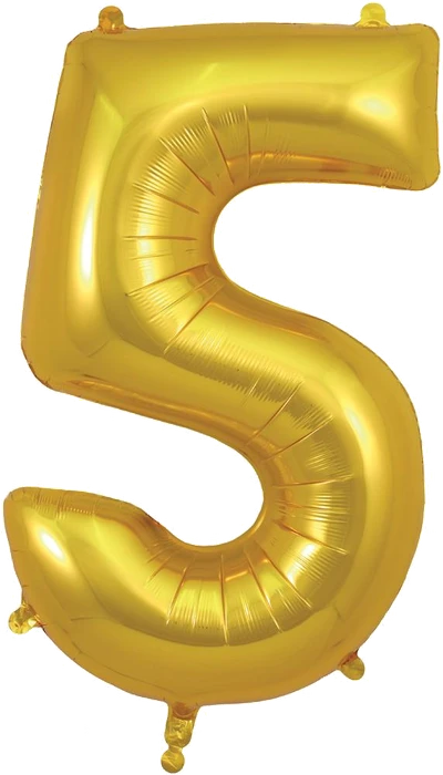 34-inch number 5 balloon