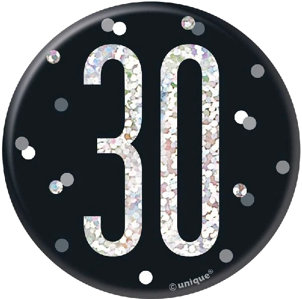 3In Black Glitz 30 Badge