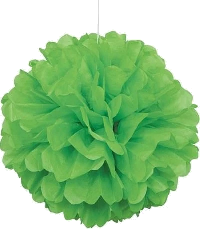 16In Lime Green Puff Decor