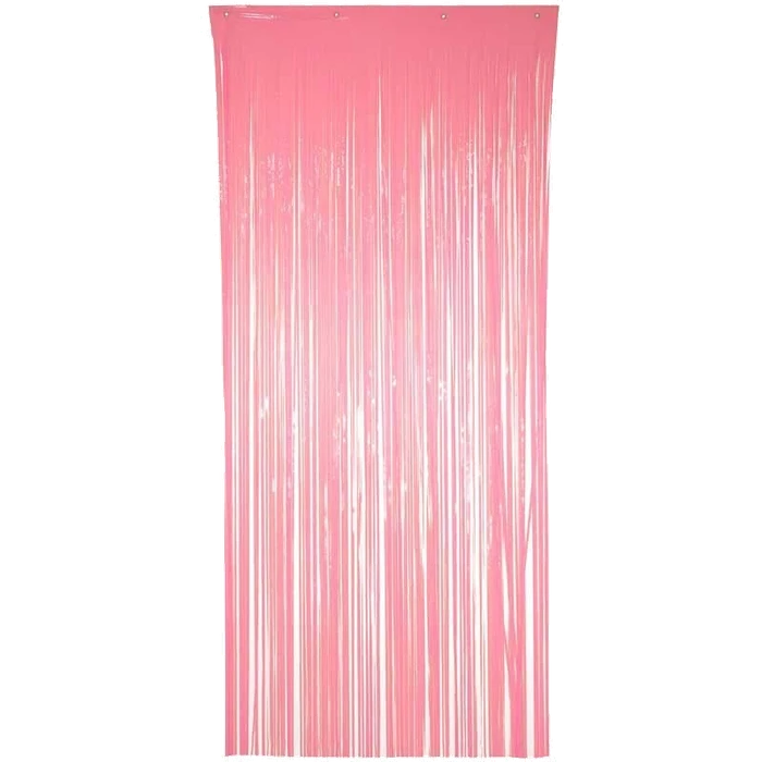 Pastel Pink Foil Door Curtain