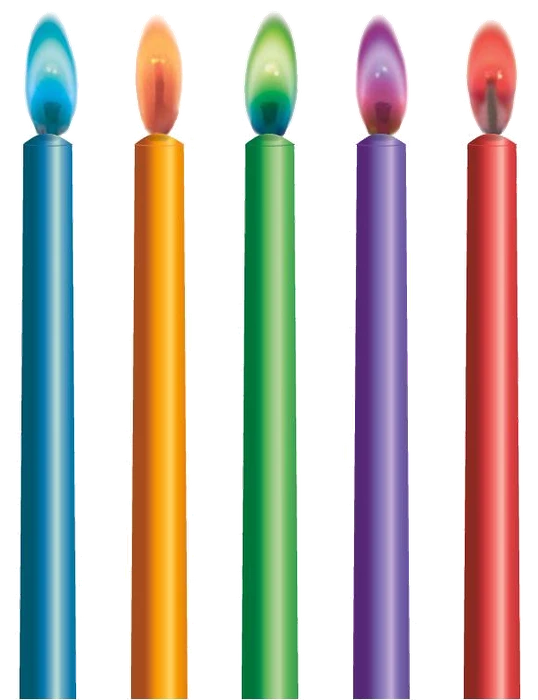 (10) Colour Flame Candles Holders
