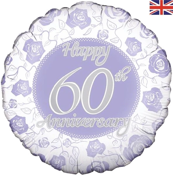HAPPY 60TH ANNIVERSARY 18IN FOIL
