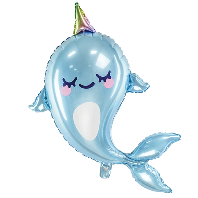 Narwhal Shaped Foil Balloon