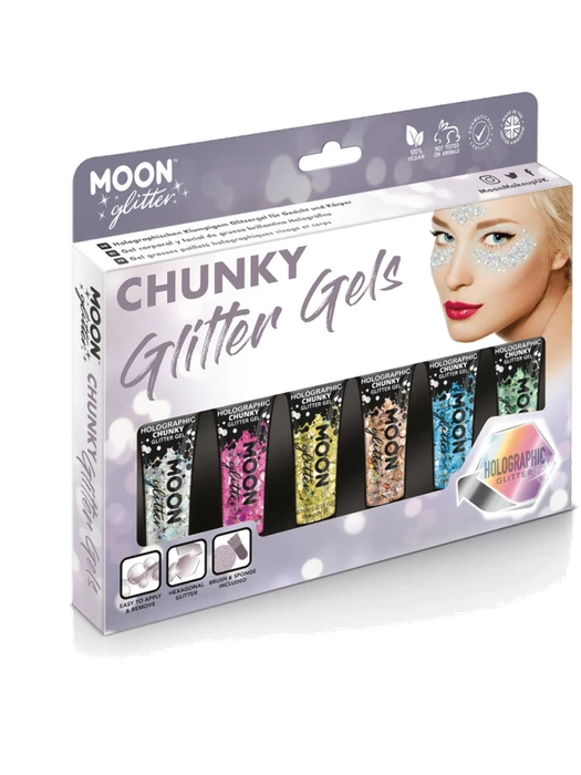 Moon Glitter Holographic Chunky Glitter Gel Boxset